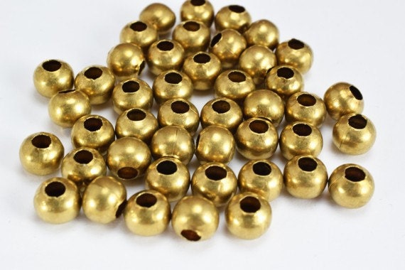 6x5mm Brass Beads, 60 PCs, Smooth Seamless Spacer Beads for Jewelry Making