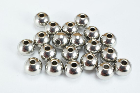Stainless Steel Round Beads, Polished solid Smooth Seamless Spacer for Jewelry supplier 2mm/3mm/4mm/5mm/6mm/8mm/10mm/12mm and wholesale
