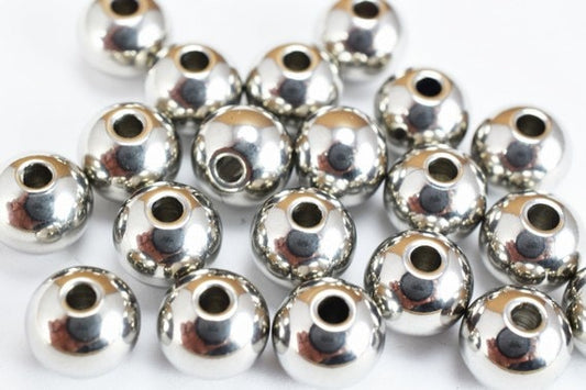 Gold stainless steel beads-Round spacers-Bulk jewelry making supplies