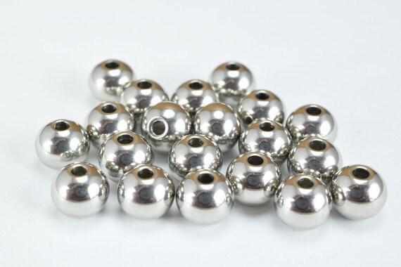 Stainless Steel Round Beads, Polished solid Smooth Seamless Spacer for Jewelry supplier 2mm/3mm/4mm/5mm/6mm/8mm/10mm/12mm and wholesale