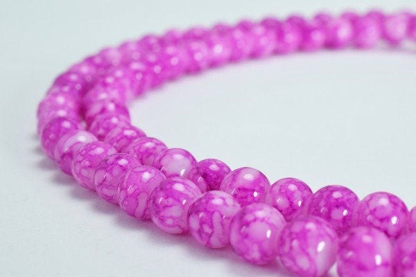 Two Tone Purple Glass Beads Round 6mm Shine Round Beads For Jewelry Making Item#789222045555