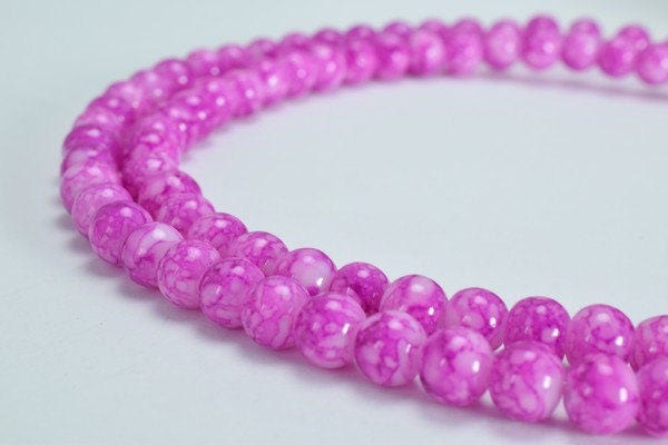 Two Tone Purple Glass Beads Round 6mm Shine Round Beads For Jewelry Making Item#789222045555