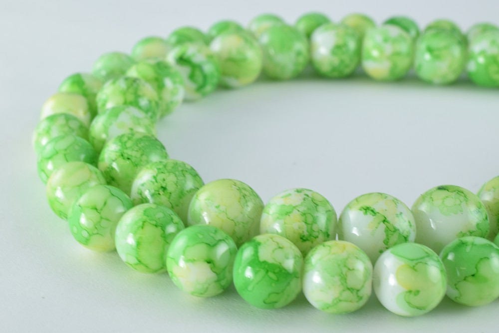 Two Tone Glass Beads Round 10mm/12mm Shine Round Beads For Jewelry Making Item#789222046101