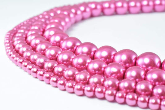 Glass Pearl Beads Round Size 4mm/6mm/8mm/10mm Shine Round Ball Beads for Jewelry Making Item#789222046309