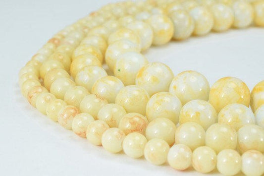 Two Tone Creamy Color Glass Beads Round 6mm/8mm/10mm/12mm Shine Round Beads For Jewelry Making