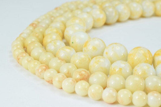 Two Tone Creamy Color Glass Beads Round 6mm/8mm/10mm/12mm Shine Round Beads For Jewelry Making