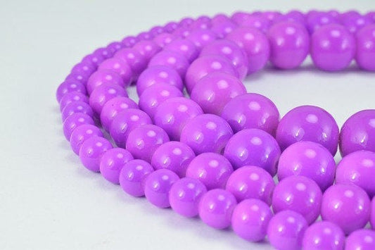 Purple Glass Beads Round 6mm/8mm/10mm/12mm Shine Round Beads For Jewelry Making Item#789222045159