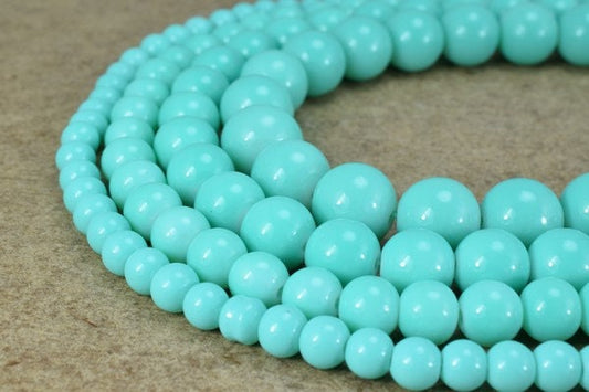 Blue Green Glass Beads Round 6mm/8mm/10mm/12mm Shine Round Beads For Jewelry Making Item#789222045234