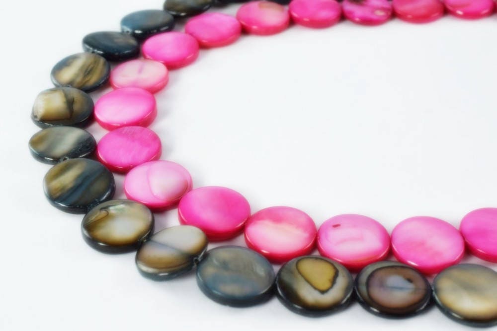 14mm Round Flat Shell Beads, 15" Strand,Natural Shells, Round Shell Bead, Natural Shell, Beach Beads, Wholesale Shell Round Beads,