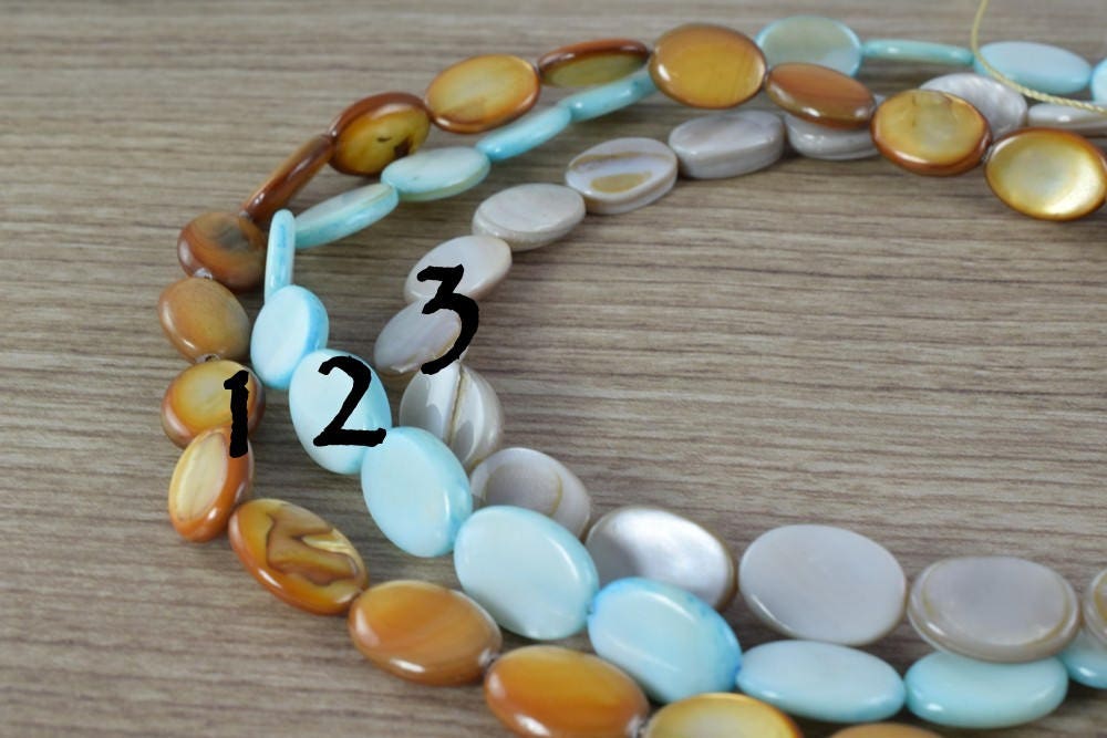 14x9.5mm Natural Oval Shell Beads 15.5" Strand Shell Bead,Shell Beads,Beading Supplies,Wholesale Beads, Beads,Beach Shell