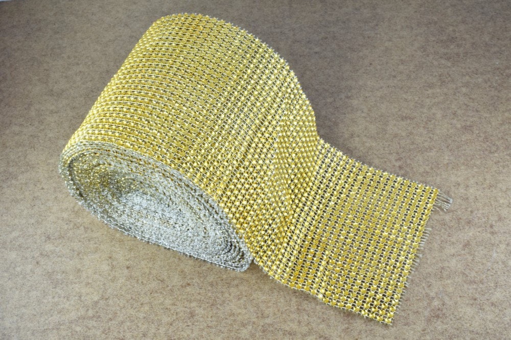 Rhinestone Mesh Roll Trim 10 yard roll for Costumes and Wedding, Tables, Decorations, Cakes, Jewelry Making