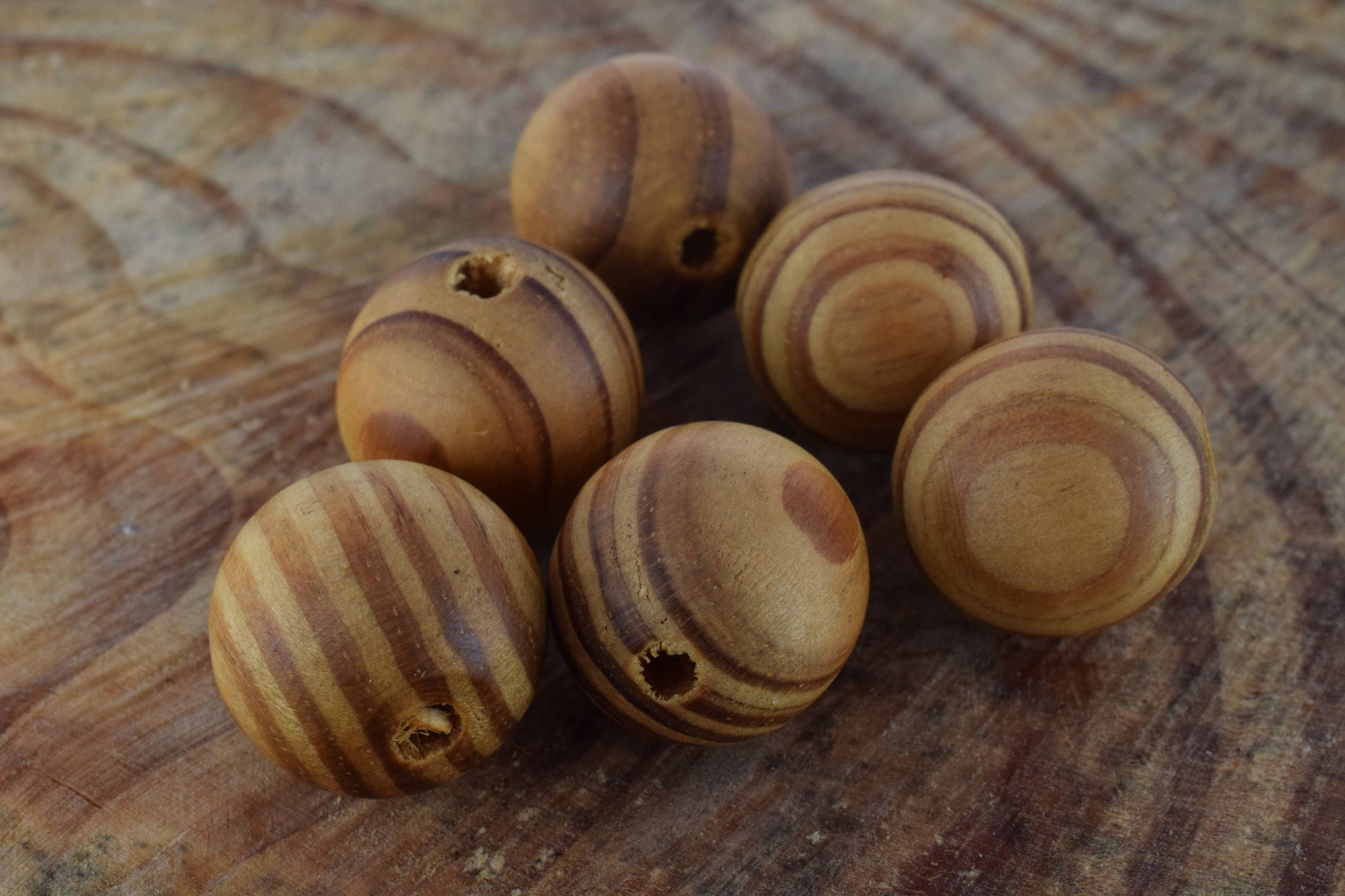 17mm Round Wooden Beads, Sold by 6pcs, High Quality Wood Beads,Raw Finished Wood Beads,Wood Craft Beads,Loose Wooden Beads,Nursing Necklace