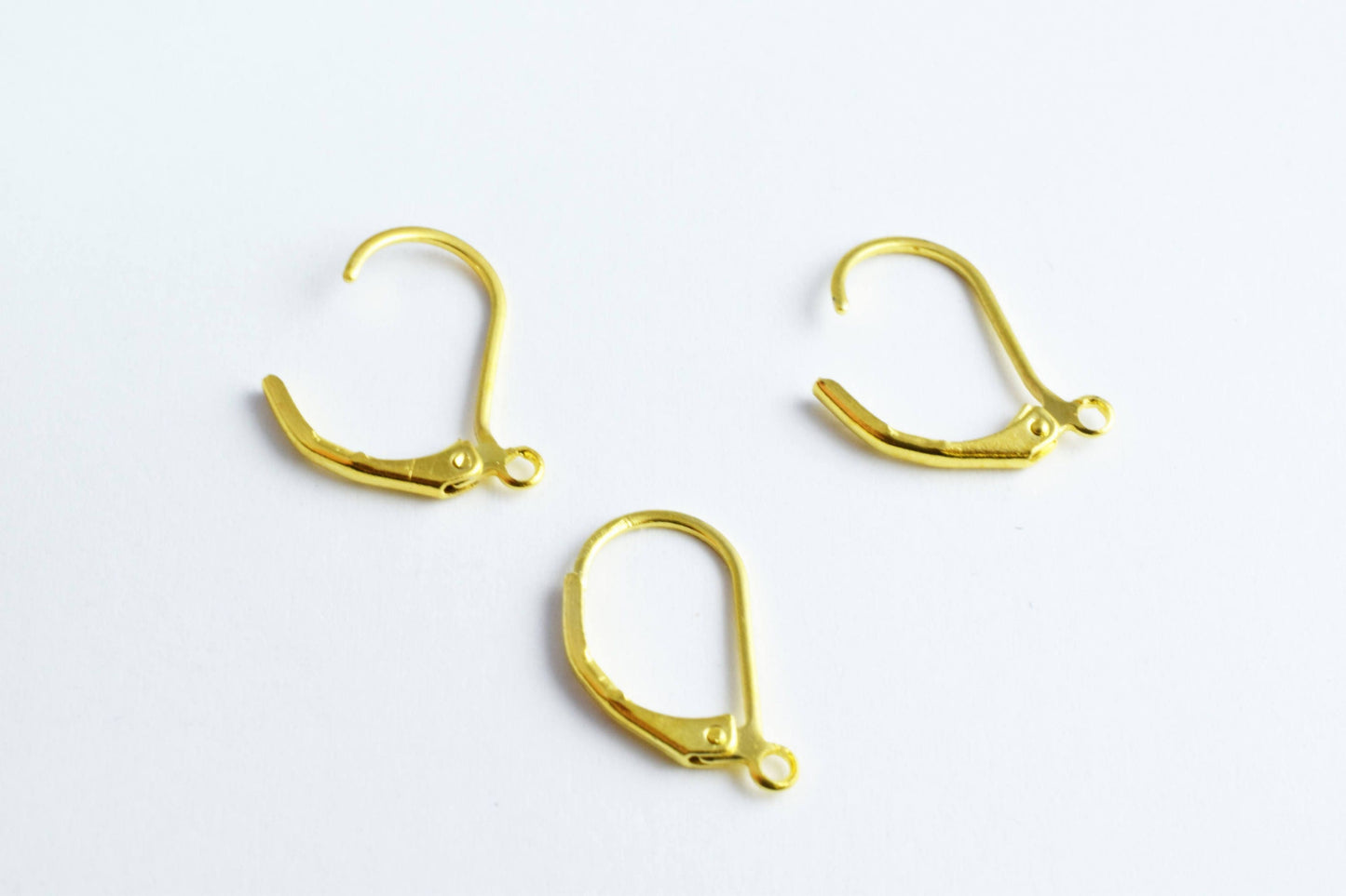 17x11mm Silver and Gold Plated Leverback Earring Finding to make your own Earring, Elegant Leverback earring findings, leverback ear wires