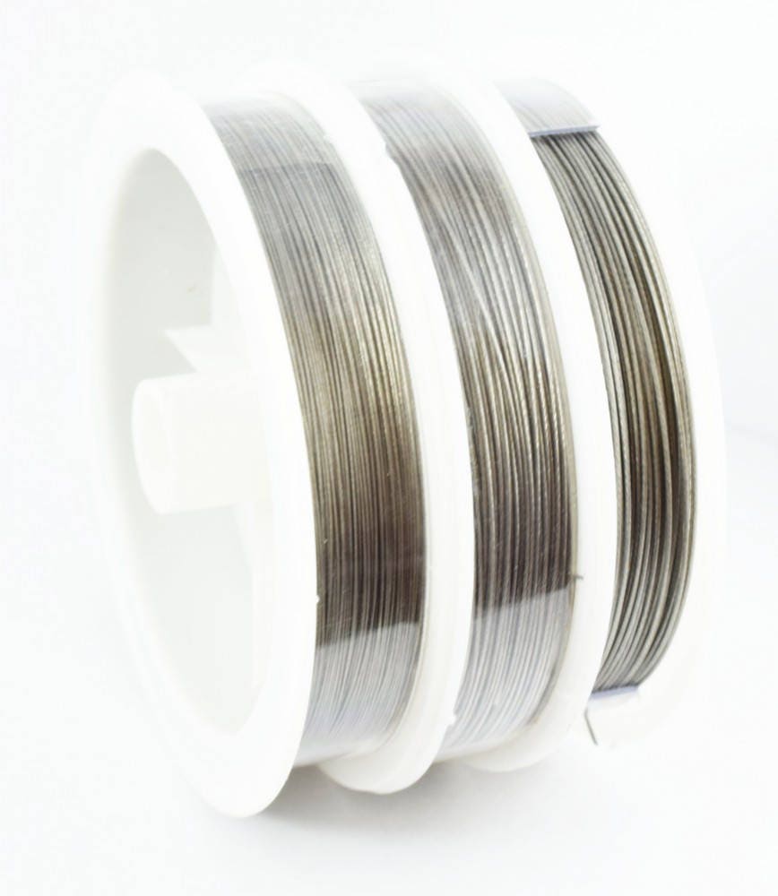 Tiger Wire Flex Wire Silver Roll Wire Stringing Beads Findings Cord Wire Sizes 0.3mm/0.5/0.6/0.8/0.35/0.45/0.38
