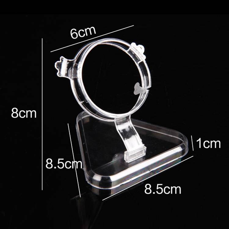 Clear Plastic Bracelet Display Transparent Size: about 80mm Long x 80mm Width x 55mm Diameter
