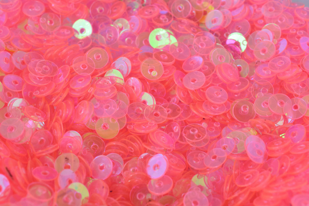 3/4/6mm Light Neon Pink Iridescent Sequins Sheen Round Sequins/Loose Paillettes,Wholesale Sequins,Shimmering Sequin Apparel,Shoe Decor