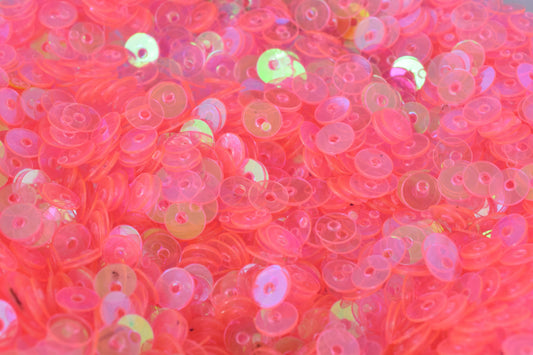 3/4/6mm Light Neon Pink Iridescent Sequins Sheen Round Sequins/Loose Paillettes,Wholesale Sequins,Shimmering Sequin Apparel,Shoe Decor