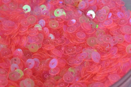 3/4/6mm Light Neon Pink Iridescent Sequins Sheen Round Sequins/Loose Paillettes,Wholesale Sequins,Shimmering Sequin Apparel,Shoe Decor