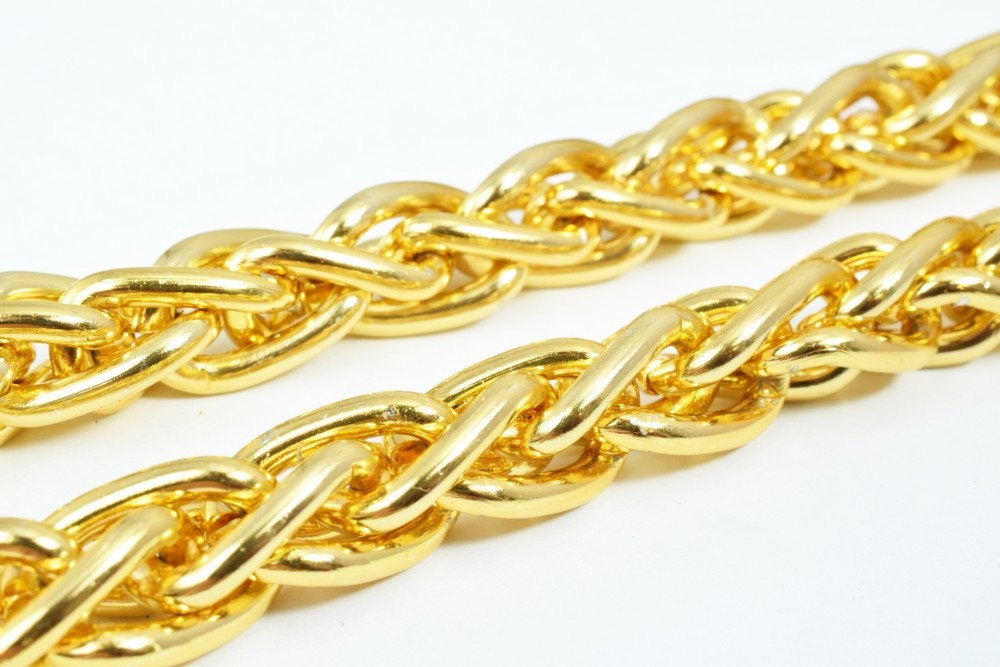 Gold Aluminum Chain, Open Link for Handmade bracelet, Necklace Jewelry Accessories. 1 Yard (3 Feets), Item# 1439