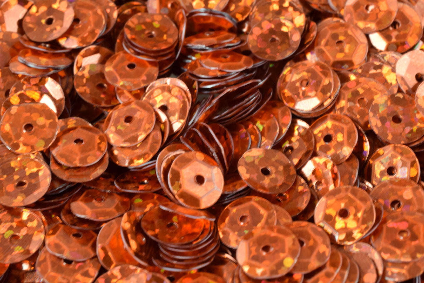 3/4/6mm Orange Copper Cup Glossy Sequins Sheen Round Sequins/Loose Paillettes,Wholesale Sequins,Shimmering Sequin Apparel