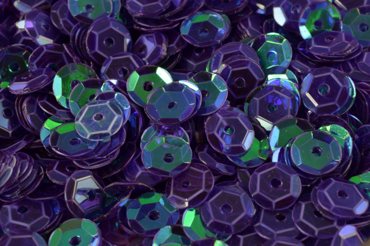 3/6mm Violet Blue Iridescent Cup Sequins Sheen Round Sequins/Loose Paillettes,Wholesale Sequins,Shimmering Sequin Apparel