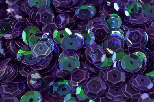 3/6mm Violet Blue Iridescent Cup Sequins Sheen Round Sequins/Loose Paillettes,Wholesale Sequins,Shimmering Sequin Apparel