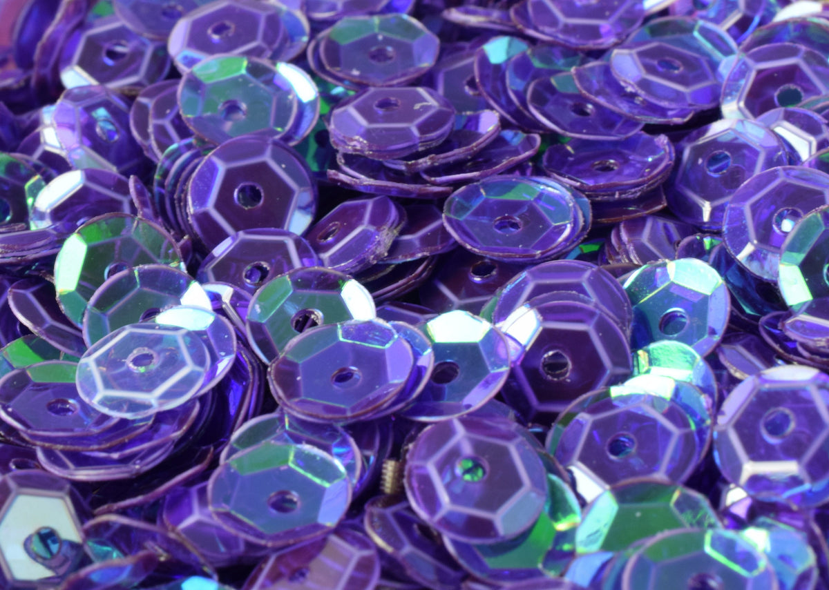 3/6mm Violet Blue Iridescent Cup Sequins Sheen Round Sequins/Loose Paillettes,Wholesale Sequins,Shimmering Sequin Apparel
