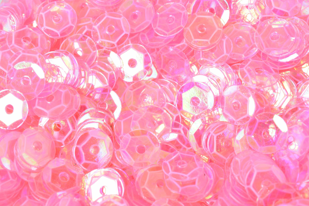 3/4/6mm Translucent Baby Pink Cup Glossy Iridescent Sequins Sheen Round Sequins/Loose Paillettes,Wholesale Sequins,Shimmering Sequin Apparel