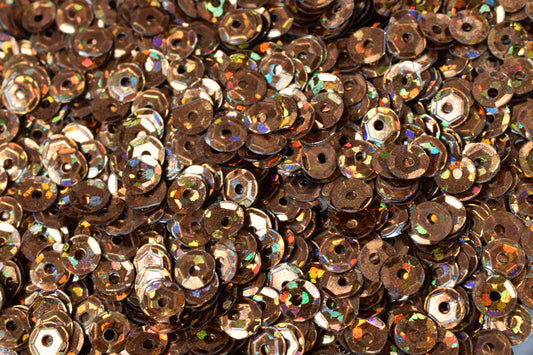 4mm Copper Brown Bronze Multi Cup Iridescent Sequins Sheen Round Sequins/Loose Paillettes,Wholesale Sequins,Shimmering Sequin Apparel