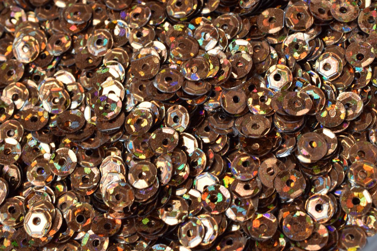 4mm Copper Brown Bronze Multi Cup Iridescent Sequins Sheen Round Sequins/Loose Paillettes,Wholesale Sequins,Shimmering Sequin Apparel