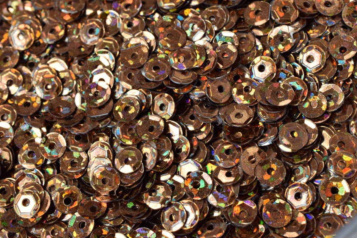 4mm Copper Brown Bronze Multi Cup Iridescent Sequins Sheen Round Sequins/Loose Paillettes,Wholesale Sequins,Shimmering Sequin Apparel