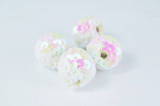 Sequin Ball Beads Bubblegum Bead/Gumball/Chunky Bead/Chunky Sequin Bead/21 Color 3 Sizes