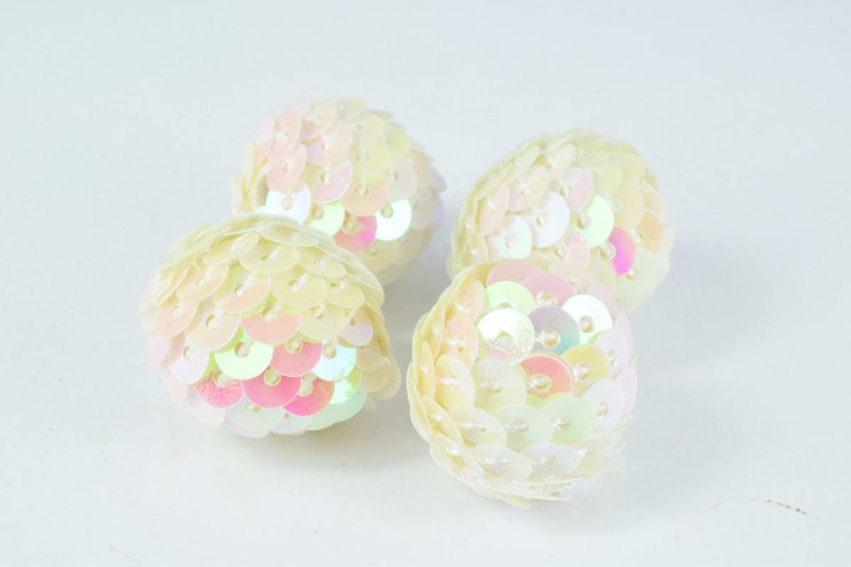 Sequin Ball Beads Bubblegum Bead/Gumball/Chunky Bead/Chunky Sequin Bead/21 Color 3 Sizes