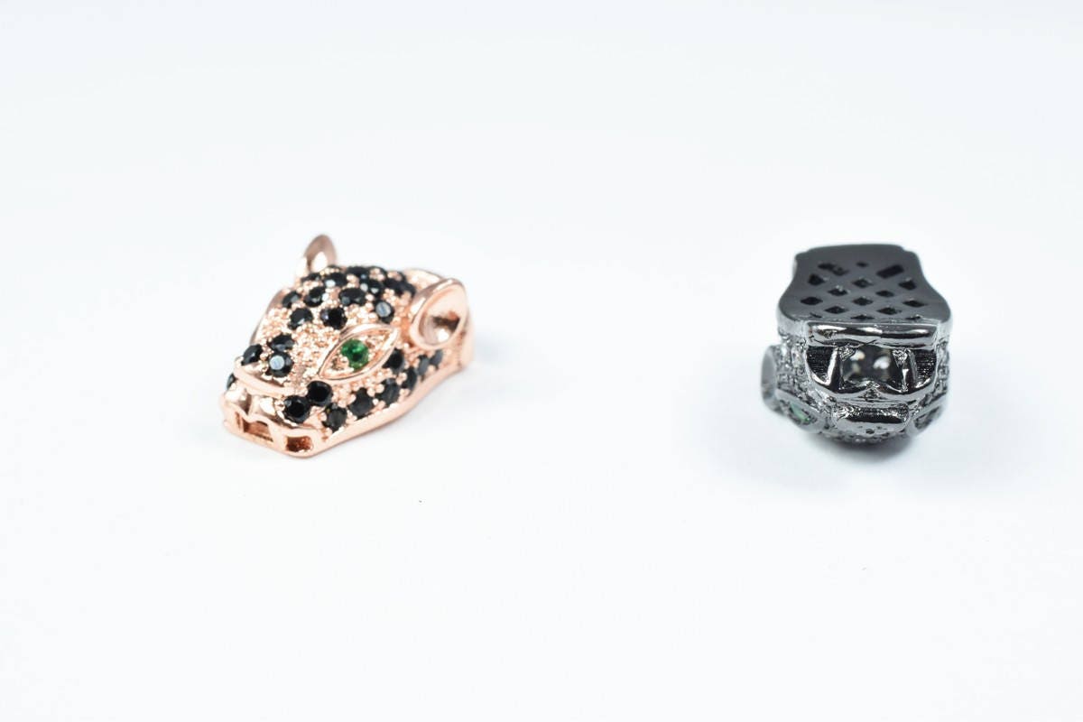 Leopard Micro Pave CZ Rhinestone Spacer Beads High Quality 4 Colors