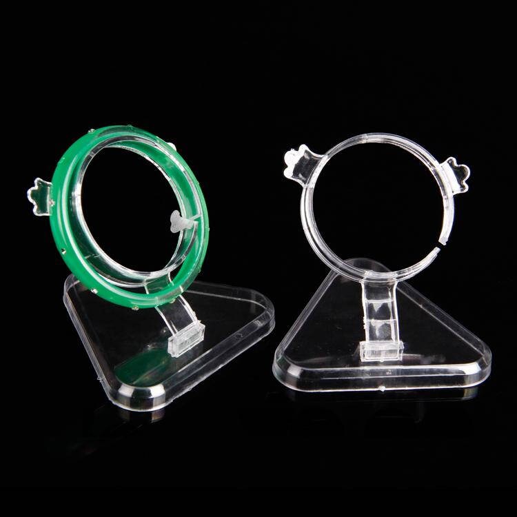 Clear Plastic Bracelet Display Transparent Size: about 80mm Long x 80mm Width x 55mm Diameter