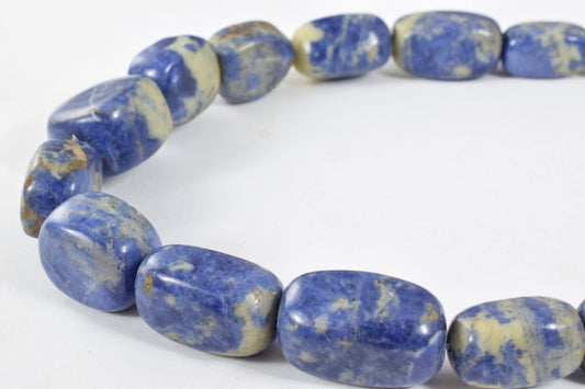 Mixed Sizes Sodalite Stone Beads, Sold by 1 strand of 23pcs, 1.5mm hole opening, Craft Supplies,Tools,Beads,Gems,Cabochons Beads