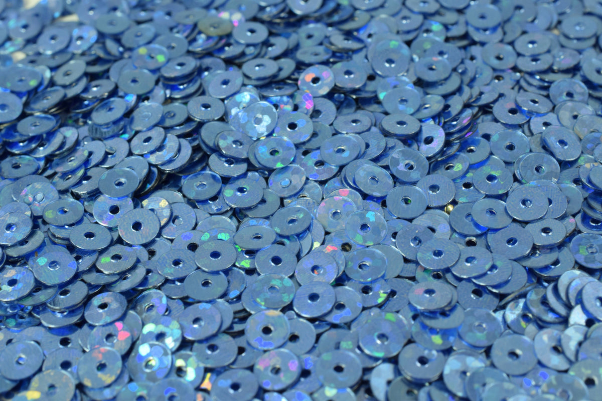 3/4/6mm Ocean Blue Iridescent Flat Sequins Round Sequins/Loose Paillettes/Wholesale Sequins Multi-Color, Loose Sequin Apparel,Shoe Decor