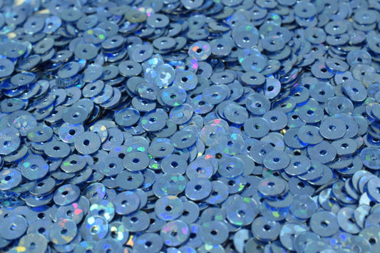 3/4/6mm Ocean Blue Iridescent Flat Sequins Round Sequins/Loose Paillettes/Wholesale Sequins Multi-Color, Loose Sequin Apparel,Shoe Decor