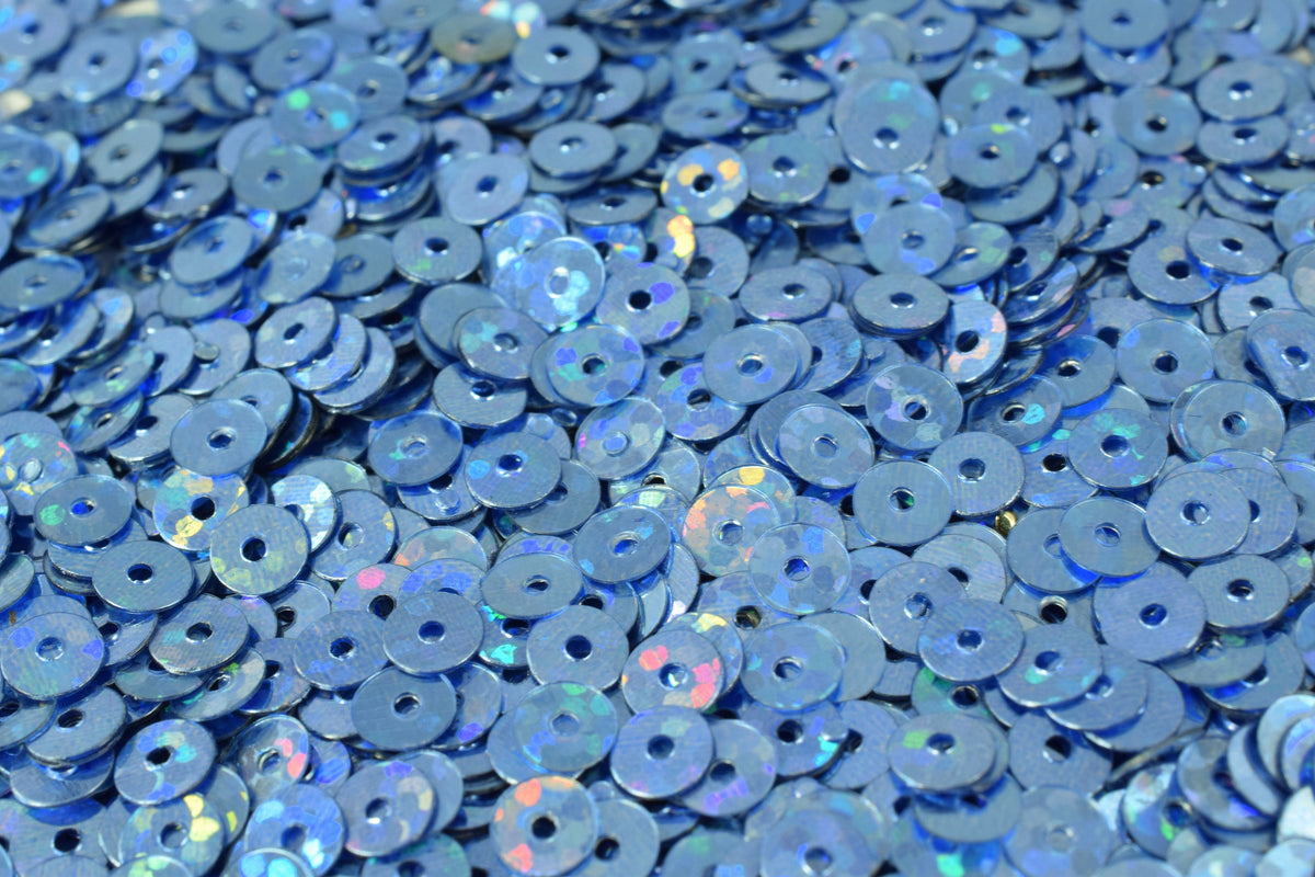 3/4/6mm Ocean Blue Iridescent Flat Sequins Round Sequins/Loose Paillettes/Wholesale Sequins Multi-Color, Loose Sequin Apparel,Shoe Decor