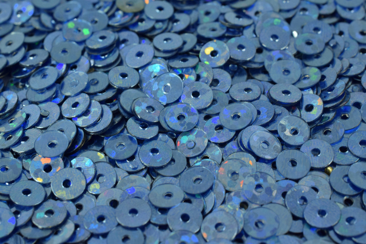 3/4/6mm Ocean Blue Iridescent Flat Sequins Round Sequins/Loose Paillettes/Wholesale Sequins Multi-Color, Loose Sequin Apparel,Shoe Decor