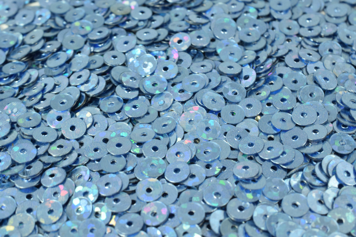 3/4/6mm Ocean Blue Iridescent Flat Sequins Round Sequins/Loose Paillettes/Wholesale Sequins Multi-Color, Loose Sequin Apparel,Shoe Decor