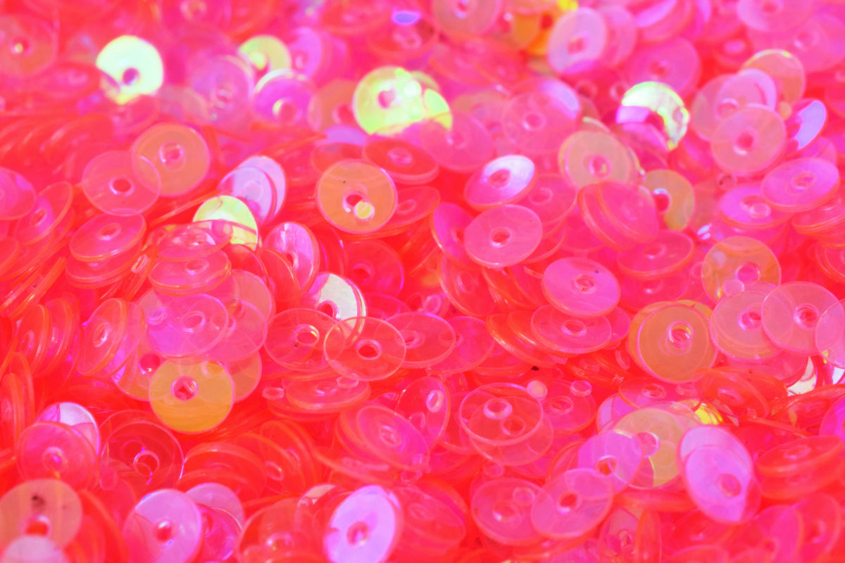 3/4/6mm Light Neon Pink Iridescent Sequins Sheen Round Sequins/Loose Paillettes,Wholesale Sequins,Shimmering Sequin Apparel,Shoe Decor