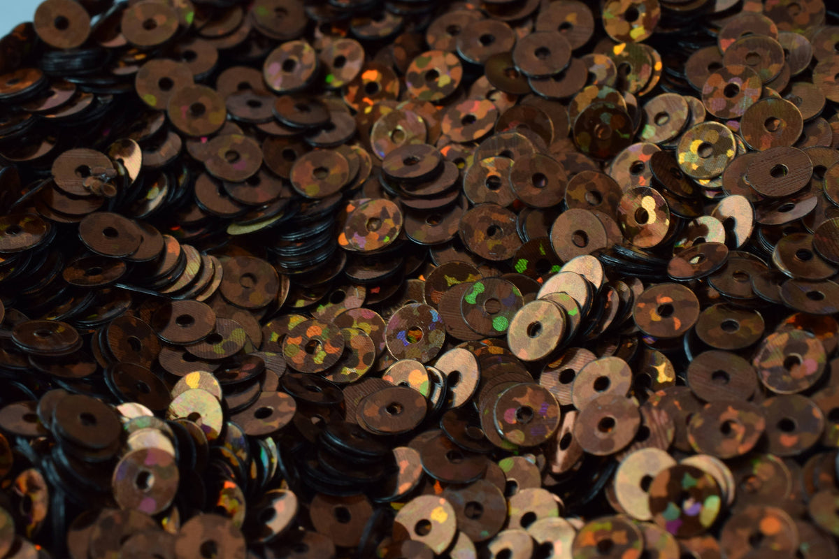 3/4/6mm Dark Bronze Brown Iridescent Flat Sequins Round/Loose Paillettes/Wholesale Sequins Multi-Color, Loose Sequin Apparel,Shoe Decor