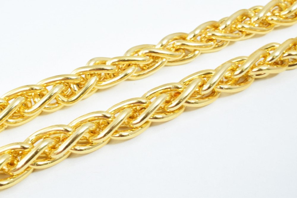Gold Aluminum Chain, Open Link for Handmade bracelet, Necklace Jewelry Accessories. 1 Yard (3 Feets), Item# 1439
