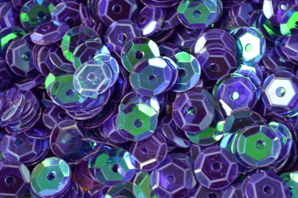 3/6mm Violet Blue Iridescent Cup Sequins Sheen Round Sequins/Loose Paillettes,Wholesale Sequins,Shimmering Sequin Apparel