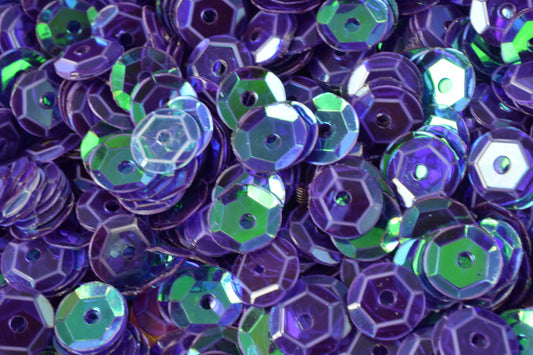 3/6mm Violet Blue Iridescent Cup Sequins Sheen Round Sequins/Loose Paillettes,Wholesale Sequins,Shimmering Sequin Apparel