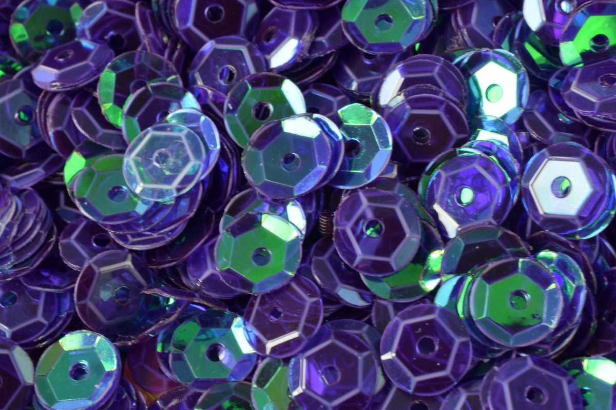 3/6mm Violet Blue Iridescent Cup Sequins Sheen Round Sequins/Loose Paillettes,Wholesale Sequins,Shimmering Sequin Apparel