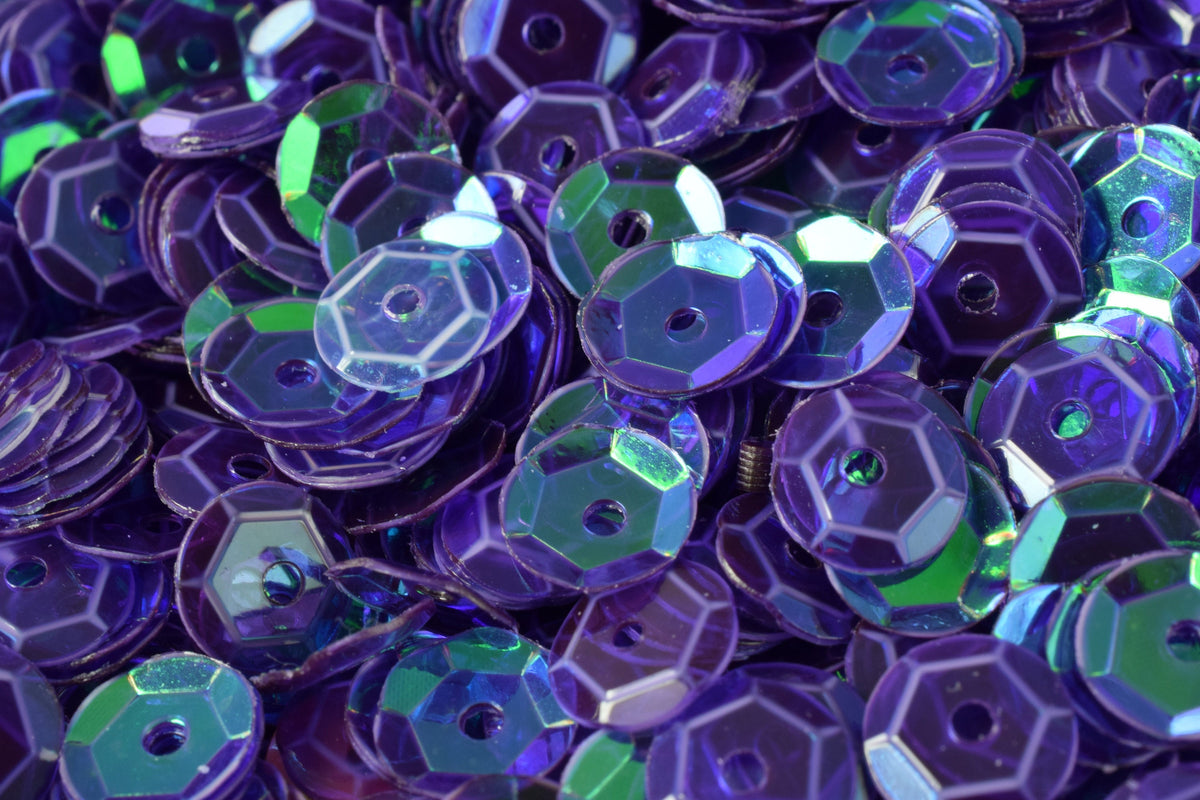 3/6mm Violet Blue Iridescent Cup Sequins Sheen Round Sequins/Loose Paillettes,Wholesale Sequins,Shimmering Sequin Apparel
