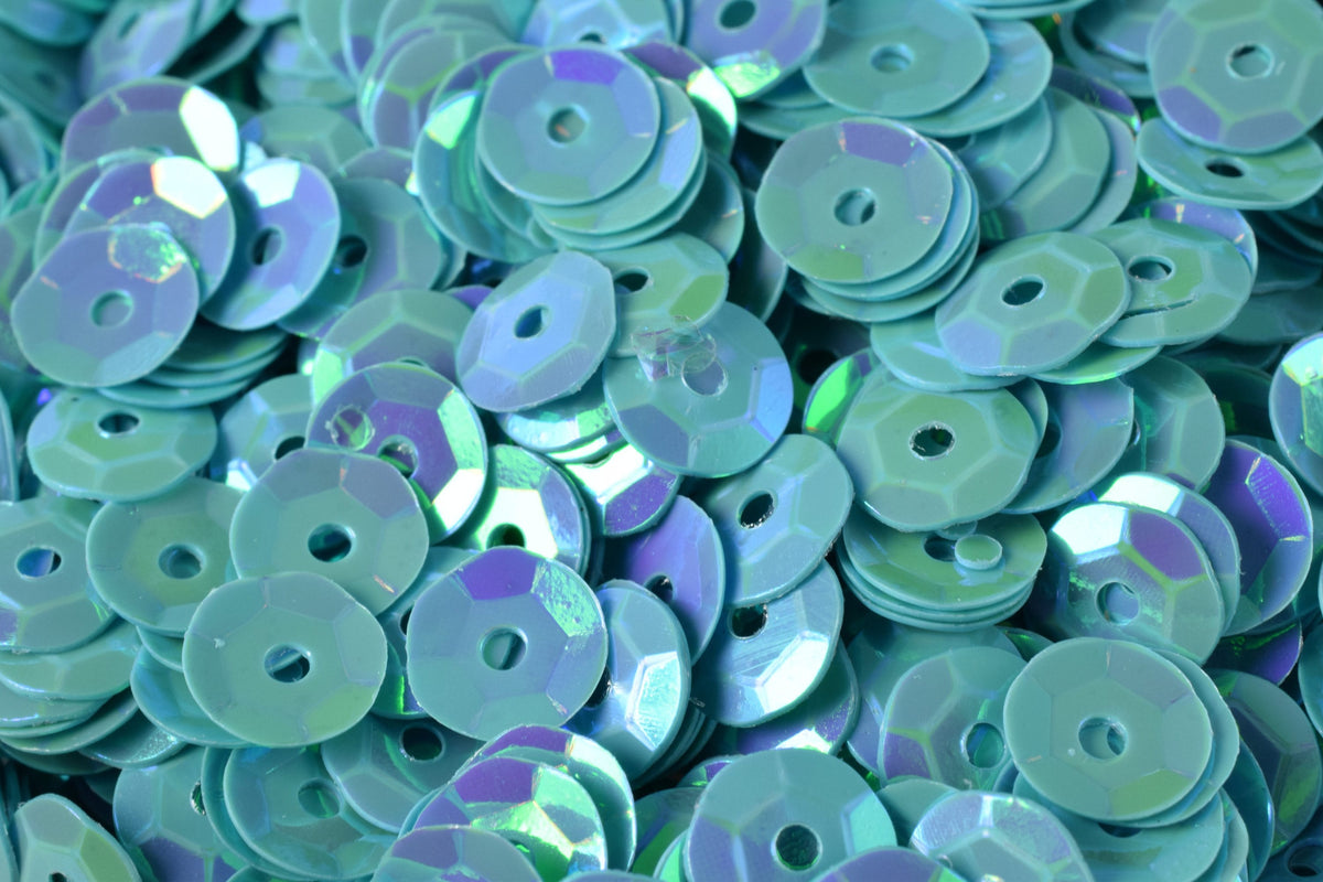 4/6mm Turquoise Shimmer Cup Iridescent Sequins Sheen Round Sequins/Loose Paillettes,Wholesale Sequins,Shimmering Sequin Apparel