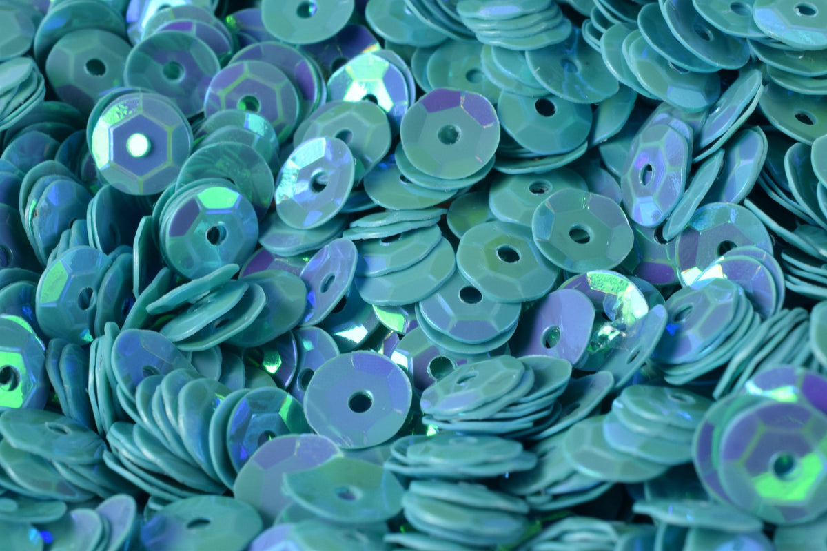 4/6mm Turquoise Shimmer Cup Iridescent Sequins Sheen Round Sequins/Loose Paillettes,Wholesale Sequins,Shimmering Sequin Apparel